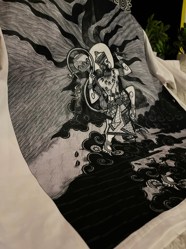 Hanuman Oversized Spiritual Graphic T-Shirt – Divine Vibes